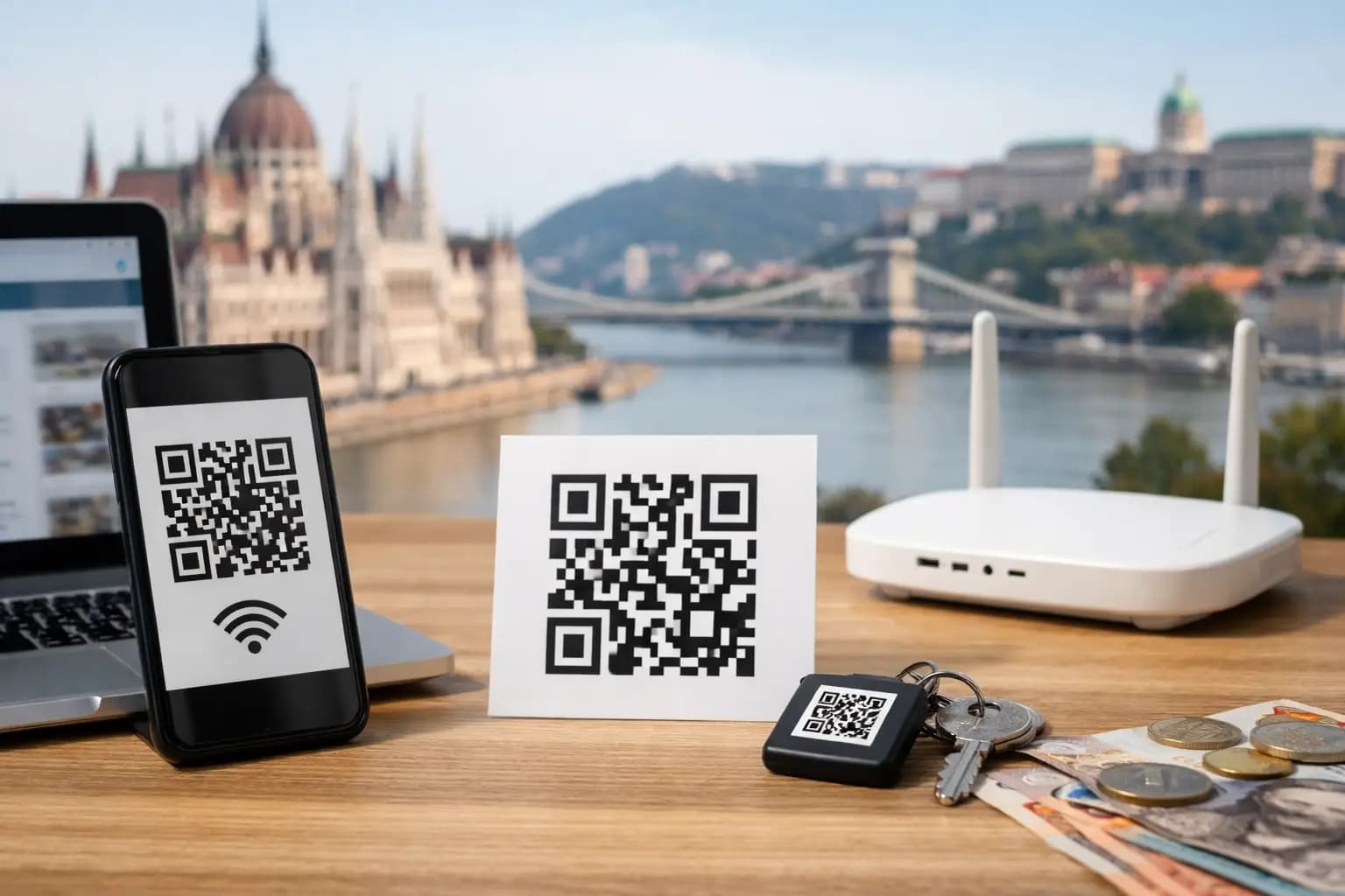 Egyedi, letölthető QR-kódok webcímhez és Wi-Fi-hez